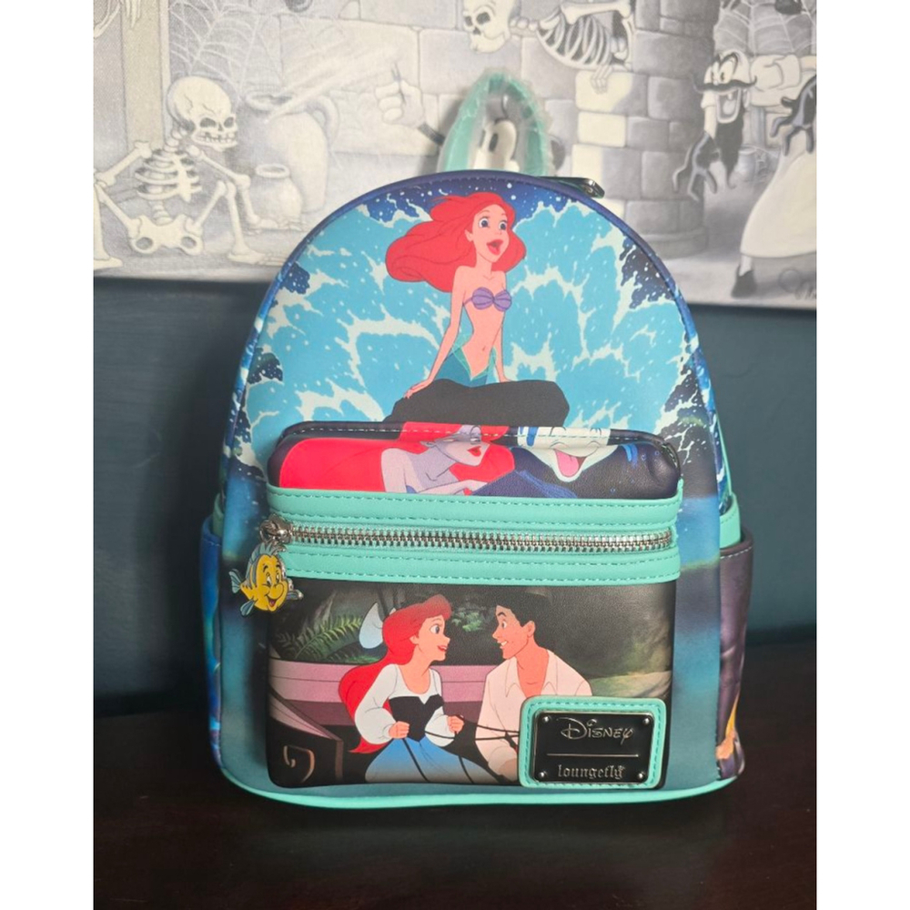 Loungefly Disney The Little Mermaid Princess Scenes Backpack - Picture 3 of 9